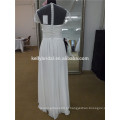 Nova chegada, decote, decote, vestido de noiva chiffon KB2015-106 Sexy High Neck Backless branco tafetá Lace Beaded vestido